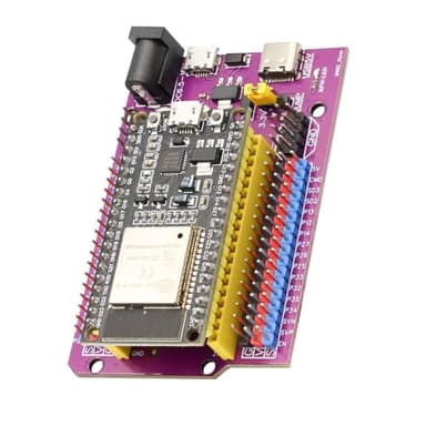 Binghe ESP32 Tarjetas de Desarrollo con Chip CP2102 ESP32-WROOM-32D Microcontrolador 38Pin Micro USB + ESP32S Morado Breakout Board 38Pin ESP32-S Einbrenn-Clip Compatible con Arduino