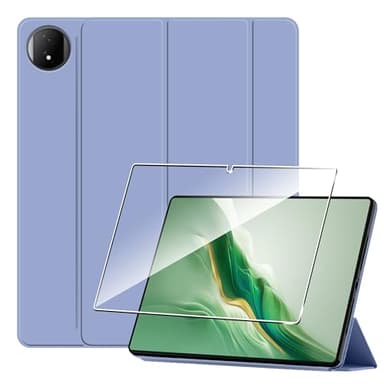 Heioloo Funda para Honor Magic Pad 2 Protectora Carcasa con Auto-Sueño/Estela, + [1 Piezas] Templado Protector de Pantalla, Ultradelgada Carcasa, Púrpura