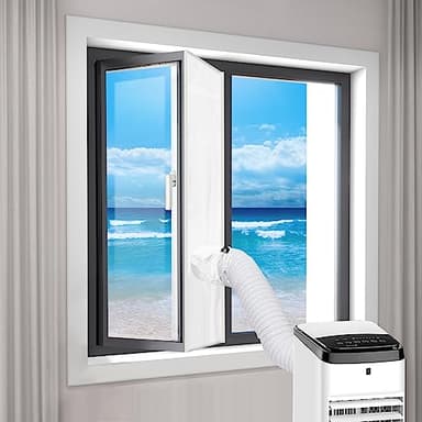 AOUQEE Kit de Sello de Ventana de Aire Acondicionado, Kit de Ventana Aire Acondicionado de Sujetador Adhesivo para Unidad de Aire Acondicionado Móvil, Secadora 400x45 cm