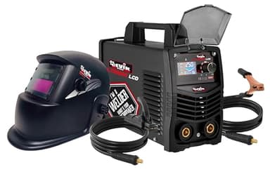 CEVIK PRO - CE-ULTRA200LCD - Pack Soldador Inverter MMA y Máscara de Soldadura - 20-200 Amp - Transitores IGBT - Conector DINSE50 - Electrodos hasta 5 mm - Pantalla LCD - Conectable a Generador