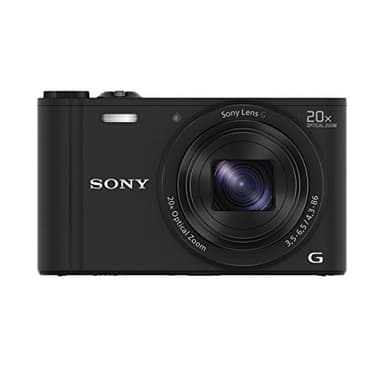Sony DSCWX350 Cámara compacta digital con Wi-Fi y NFC (18.2 MP, zoom óptico de 20x) - Negro (renovada)
