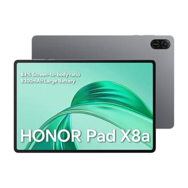 HONOR Pad X8a - Tablet Wi-FI de 11 Pulgadas, 4 GB + 128 GB, Pantalla 90 Hz FullView, batería 8300 mAh, 4 Altavoces, Metal Body, Android 14, Space Grey