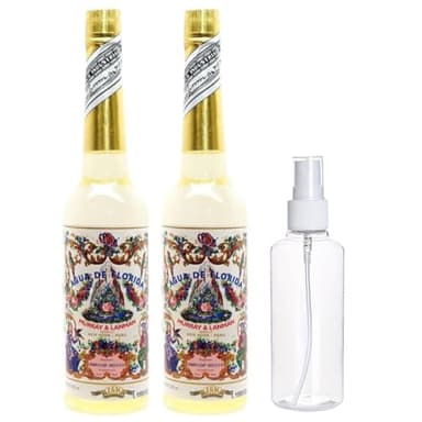 FAMILYCOM Florida Agua de Perú Original Pack 2 Botellas de 270ml con Dosificador Spray. Murray Y LanMan. Amarilla Original de Perú. Total 540ml.