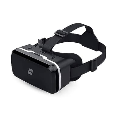 NK Gafas 3D VR para Smartphone - Gafas Inteligentes de Realidad Virtual para Smartphone Entre 4.7" - 6.53", Ángulo de Visión 90-100 Grados, Giro 360º, Ajuste Objetivo y Pupila Regulable - Negro