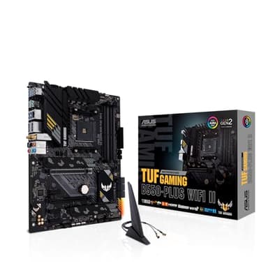 ASUS TUF Gaming B550-PLUS WiFi II - Placa Base de Gaming ATX AMD B550 (Ryzen AM4) (PCIe 4.0, Dos M.2, VRM de 10 Fases, 2.5 GB Ethernet, SATA 6 Gbps, Thunderbolt 3 y Aura Sync RGB), Black