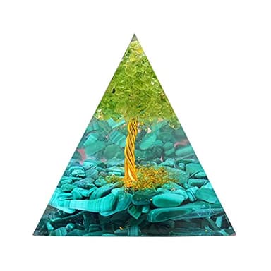 VNSTKWW Cristal de pirámide de orgón, pirámide de chakra curativo para protección, piedra de eliminación de negatividad emocional, punto de cristal de cuarzo transparente para meditación