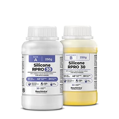 Goma de silicona para moldes 1:1 R PRO 30, Silicona Líquida, No Tóxica, Caucho para Moldes de Resina, Fundición, Fabricación de Resin, Manualidades (500 gr)