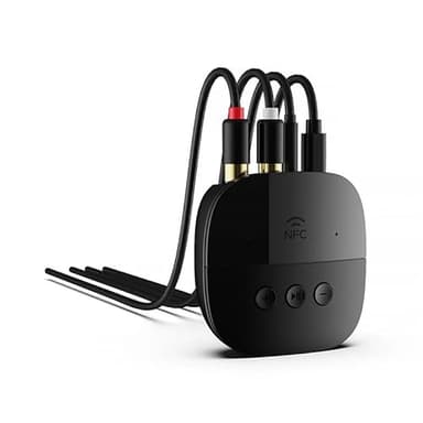 Nicoone Receptor Bluetooth 5.2 con NFC 3.5 mm AUX/RCA adaptador de audio inalámbrico Bluetooth compatible con tarjeta USB TF