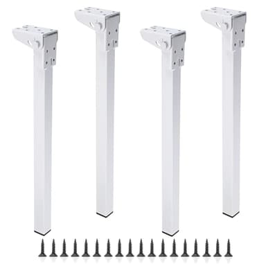 SUMNACON 4 patas plegables de 40 cm, de hierro, de alta tensión, patas de mesa, patas plegables, muebles, patas para ordenador portátil, mesa de café, patas de repuesto para cama, armario, armario,