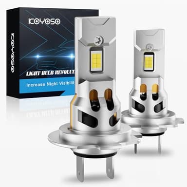 KOYOSO LED H7 Bombilla 100W: 26000LM Luces Kit de Conversión de Reemplazo de Lámpara Halógena para 12V Coche, 6500K Blanca Frío