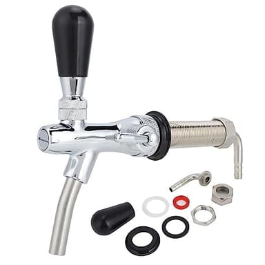 Heaveant Grifo de Cerveza, Grifo de Barril de Cerveza de Acero Inoxidable, Grifo de Cerveza Ajustable con Rosca G5/8 Pulgadas para El Hogar, Bar, Restaurantes