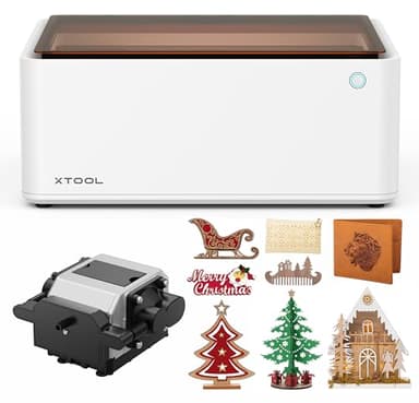 xTool M1 con Asistencia de Aire Grabadora Láser y Cortador Láser con Caja de Material, Mayor Precisión y Enfoque Automático de 16MP, Perfecto para Madera/Metal/Papel/Acrílico/Hierro/Vinilo