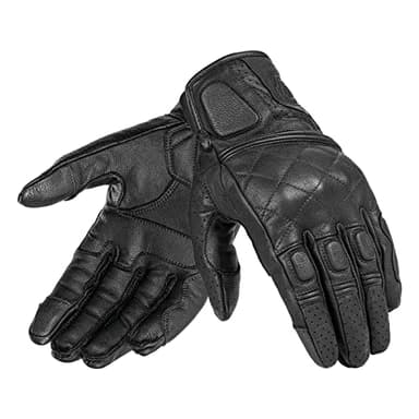BORLENI Guantes Moto Verano Hombre en Piel de Cabra con Protecciones CE – Guantes Moto Hombre