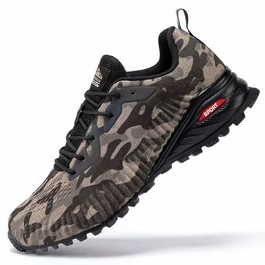 Kricely Zapatillas de Trail Running Hombre Outdoor Antideslizantes Transpirables Zapatos de Senderismo Zapatillas Trekking Tenis Calzado Deporte Ligero Casuales Sneakers Camuflaje 43.5