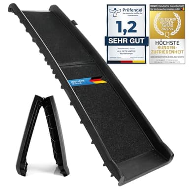 all Pets United® Rampa Plegable para Perros y Gatos Rampa de Entrada para el Maletero del Coche Escaleras para Mascotas 156 x 40 cm para Animales Grandes y pequeños