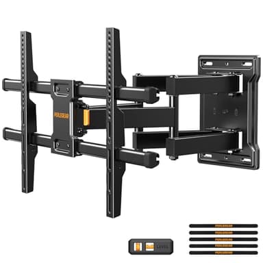 Perlegear Soporte TV Pared Movimiento Completo para Televisores de 32-85 Pulgadas, Soporte TV con Inclinación sin Herramientas y Gestión de Cables, Soporta hasta 60 kg, VESA máx. 600x400mm, PGLF6