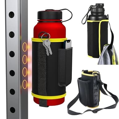 REXLIA Funda magnetica para botellas de agua | Compatible con todo tipo de Botellas | Magnetic Gym Bag | Bolsa Botella Agua Térmica con correa para llevar | Funda Neopreno Botella
