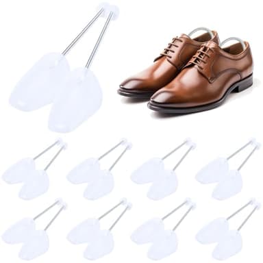 UCAMP 9 Pares De Hormas Para Zapatos Hombre,Ensanchador De Zapatos,Hormas De Plástico,Horma Zapatos Eu La Talla 38-45,Justable Longitud,Transparente