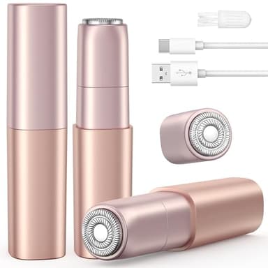 iFANZETECH Rasuradora Facial Mujer Afeitadora Facial: Mini Afeitadora Eléctrica para Cara, Labio, Barbilla, Mejillas, Zona Intima y Corporal USB Recargable Regalos para Mujer