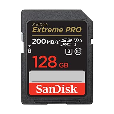 SanDisk 128GB Extreme PRO, Tarjeta de memoria, SDXC, hasta 200 MB/s + RescuePro Deluxe UHS-I Class 10 U3 V30