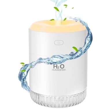 Humidificador Bebes Humidificador Pequeño con Luz Nocturna y Apagado Automático de 2 Modos Silencioso Ultrasónico USB dormitorio (White)