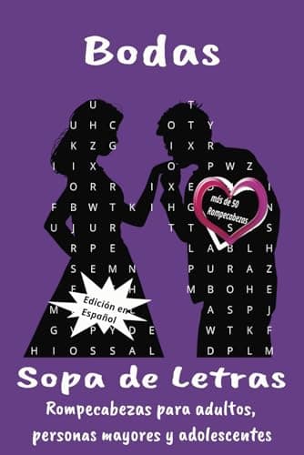 Libro de sopas de letras sobre bodas: Son fáciles de leer e imprimir sobre bodas, nupcias, votos, matrimonio y más | 6x9 pulgadas, 110 páginas | Más ... para vacaciones, días festivos y tiempo libre