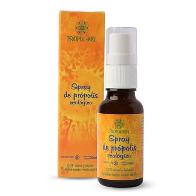 Spray bucal de própolis BIO - 20 ml - Para el bienestar de la boca y garganta. Con propoleos, miel, romero, eucalipto y limón.