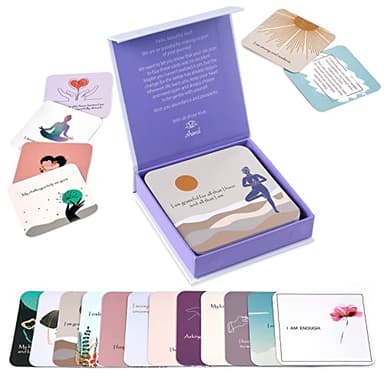 Tarjetas de afirmaciones positivas para mujeres | Tarjetas motivacionales con preguntas que provocan reflexión, afirmaciones diarias para mujeres | Tarjetas de atención plena, tarjetas inspiradoras,
