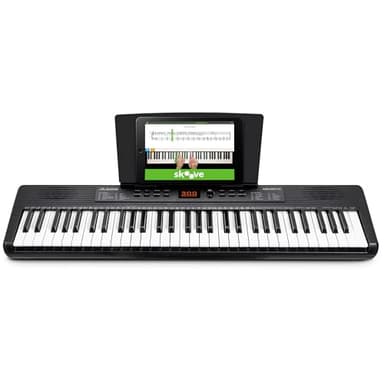 Alesis Melody 61 Teclado Piano Eléctrico para Principiantes con 61 teclas, con Altavoces, Atril para Partituras o Tablet, 300 sonidos y Lecciones de música