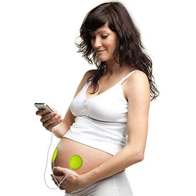 Pixie Tunes Sistema de bocinas Baby Bump para reproducir sonido, música y hablar con su bebé en el útero desde cualquier teléfono móvil, tableta y dispositivo de audio portátil. Verde