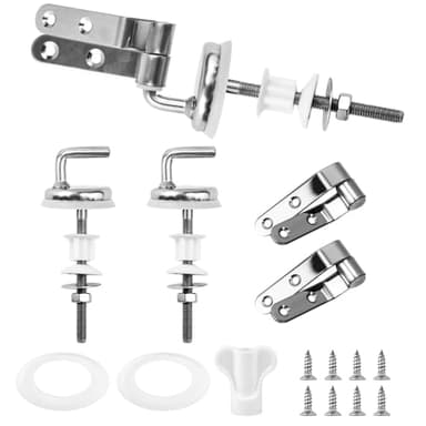 NAROSEBE 2 Pcs Bisagra Inodoro Bisagras Tapa Wc Bisagras Inodoro Universal Enganches Para Tapa De Wc Fijaciones Tapa Wc Soporte Tapa Wc Enganche Tapa Wc Para Fijación de Tapas Asiento Wc + Accesorios
