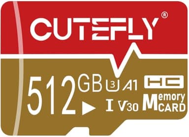 Tarjeta Micro SD 512GB Gran Capacidad Tarjeta SD Card Super Velocidad Memoria SD Mini Portátil Memory Card 512GB Almacenamiento Externo Micro SD Compatible con Smartphone, Portátiles, Cámara, Dash CAM