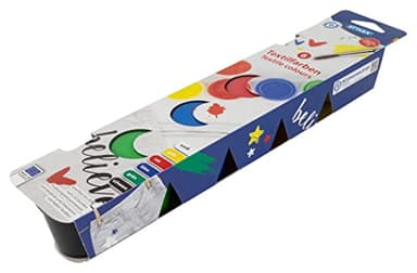 Stylex 28959 - Pintura textil, 6 vasos de plástico de 40 ml permanentes, multicolor