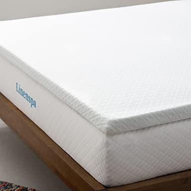 Linenspa Sobrecolchon Viscoelastico | Topper para colchon 120 x 190 cm | Grosor 5 cm | Con Gel y funda con cremallera lavable | Oeko-Tex
