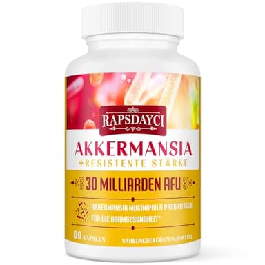 30 mil millones de AFU Akkermansia Muciniphila probiótico, una Akkermansia viva para Mujeres & Hombres, Suplementos para la salud Digestiva y Intestinal (60 Unidad (Paquete de 1))