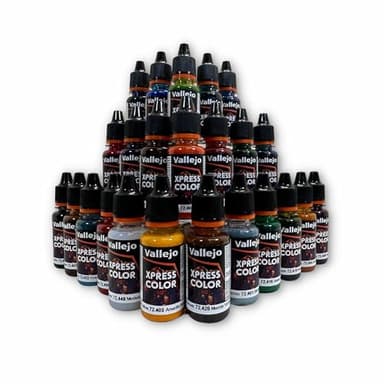 Silu Vallejo Pintura Acrilica Xpress Color, Pack 24 Pinturas Nueva Gama Reformulada para Pintar W40k, Miniaturas, maquetas