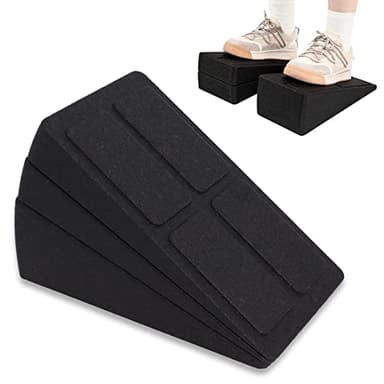Set de 3 cuñas para el Estiramiento de pantorrillas, Tabla Slant para Estirar el tendón de Aquiles y Fascia, para Sentadillas Musculacion Bloque de Cuña, Slant Board