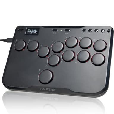 Arcade Fight Stick, P12 Mando de Arcade Controlador Teclado sin Palanca Joystick Juegos de Lucha para Ps4 /PS3/PC/Steam Deck/NS Switch (P12-EU)