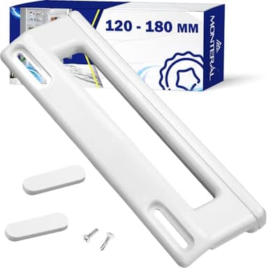 MONTERAL Tirador Frigorifico con Una Distancia Entre Fijaciones de 120 a 180 mm Asa Nevera de Color Blanco Apto para Todas las Marcas Garantía de 10 Años