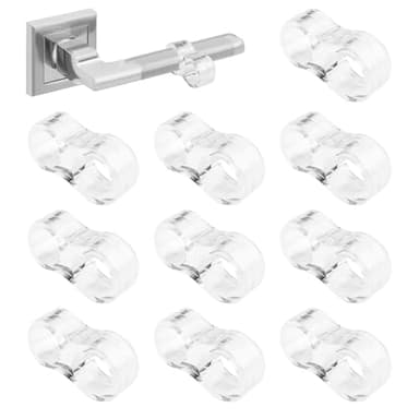 Dunkwckore 10PCS Topes para Puertas, Transparentes PVC Silicona Flexible Protector Puertas, Protectores para Picaporte de Puerta y Ventana para Proteger Paredes, Puertas, Ventanas, Muebles