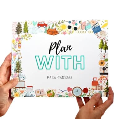 Plan With - Libro de Planes en Pareja para Rascar. Regalo Original para Mujer, Hombre, Pareja, Aniversario, Cumpleaños. Álbum Romántico para pegar Fotos. Álbum Fotos Romántico con 50 planes únicos.