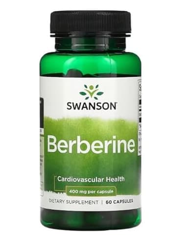 Swanson Berberina 400mg - Suplemento para Control de Glucosa en Sangre y Salud Cardiovascular - 60 Cápsulas