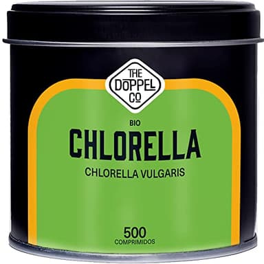 Pura Chlorella Ecológica - 500 comprimidos - 1500 mg por dosis - Pared Celular Rota - Inhibidor de Apetito y Ansiedad - Efecto Saciante, Detox - Proteína Vegana Ecológica - Libre de Plástico