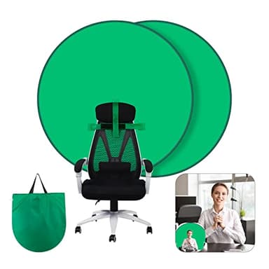 Croma Verde Silla,GRABADO Green Screen Plegable,Greenscreen Fondo de Pantalla with Stand，Pantalla Verde Fijar en Silla para Estudio de Video Fotográfico，TV，Youtube，Reuniones en Línea(142cm)