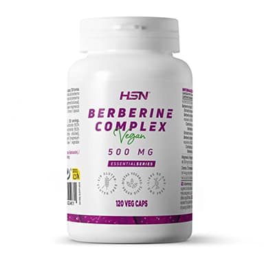 Berberina 1500 MG - Berberis aristata - de HSN | 120 Cápsulas Vegetales con Berberina HCl | Control de la glucosa y reducir triglicéridos* | No-GMO, Vegano, Sin Gluten