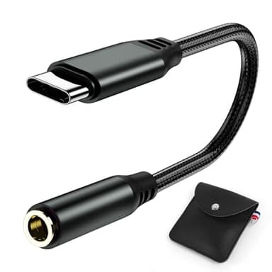 Adaptador USB C a Jack 3.5 mm Adaptador Auriculares Tipo C para Samsung S25 S24 Ultra A55 A35 A16 A54 S22 S23 S24 FE Adaptador Jack a USB Tipo C para iPhone 16 15 Pro iPad 10 Google Pixel 8a 8 9 Pro