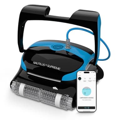 Dolphin Nautilus CC Supreme Robot limpiafondos automático para Piscinas enterradas y Desmontables de 15m - Limpieza de Fondo, Paredes y línea de flotación - Filtración Ultra-Fina