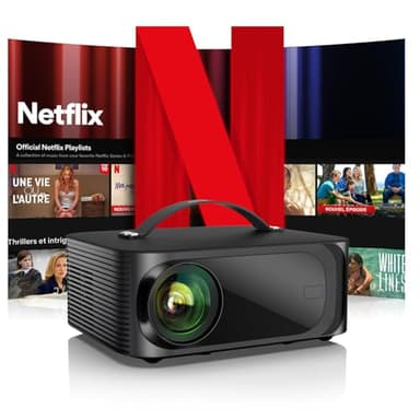 Proyector 4K Netflix Oficial Movin OS Dolby Surround 30000 Lúmenes AI Smart Proyector Portatil 1080P Full HD Nativo Focus 4D 4P Keystone Mini Proyectors ONOAYO WiFi6 Bluetooth 50% Zoom Cine en Casa