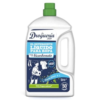 LA DROGUERIA - El Detergente Líquido para Ropa con Bicarbonato | Limpieza Profunda y Neutralización de Olores | Eficacia en Agua Fría