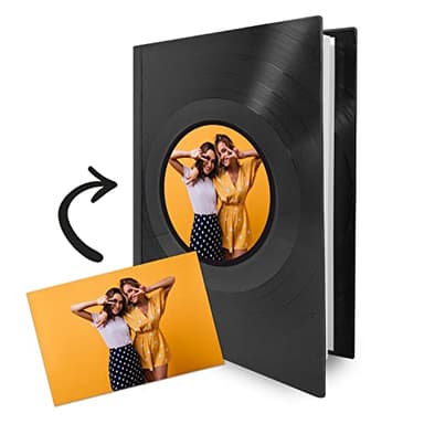 Agenda Anual 2025 Día por Página Personalizable - Tamaño A5 - Diseño Personalizado con tu foto o imagen - Fabricación Artesanal con Tapa Dura Discos de Vinilo LP - Calendario, Notas y Marcapáginas